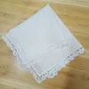 Set mit 12 weißen Baumwoll-Hochzeitstaschentüchern, Häkelspitzen-Taschentüchern, Damentaschentüchern, Damentaschentüchern, 30,5 x 30,5 cm