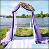 Other Festive Party Supplies Wedding Arch Dra Fabric 1 Panel 18 Ft Length Chiffon Fabrics Ceremony Reception Ceiling Backdrop Drop Dhqxt