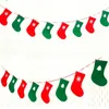 Decorazione per feste Natale in tessuto non tessuto Bunting Banner Calze per alberi di Natale Elk Home DIY HEE889