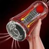 Sex Toys Massager 3 Channelsl Realistic Masturbation Cups Penis Pump för män Simulering Vagina vibrerande MASKATOR MANAMaskin