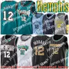 Maillots de basket-ball 2021 New Ja 12 Morant Grizzlie Jersey Hommes Jeunesse Enfants Memphi City Enfants 13 Jaren Jackson Jr Retro Mesh Green 20 21