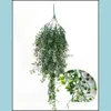 Dekoratif çiçek çelenk yapay sarmaşık yaprağı asılı çelenk bitki sahte yeşil simasyon bitkileri asma ev bahçesi düğün kemeri wal dhrqa