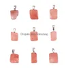 Pendants Kitbeads Shape Gemstone Pendant Hexagonal Chakra Crystal Pointed Quartz For Jewelry Making Drop Delivery Ameaq