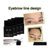 Andra tatueringsmaterial 10m tråd Eyebrow Marker Brows Point Pre Inked Brow Preinked Map String Makeup Tools J084 Drop Delivery Healt Dhum8