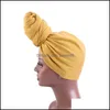 Beanie/Skull Caps Knot Turban Hat Women Headwrap Head Scarf Cap Woman Beanie Beanies Skl sjaals hoeden dames mode haar accessorie dhg3u