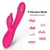 Sexleksaker massager realistiska dildo vibratorer för kvinnor klitoris g-spot stimulering 7 läge tungmassage vibrerande stick erotiska leksakspar