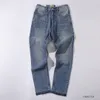 2023 Büyük Erkek Sıkıntılı Yırtık Sıska Yeni Tasarımcı Kot ~ US Boyut 29-40 kot ~ İnce Motosiklet Moto Biker Nedensel Denim Pantolon Hip Hop Kotu