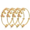 Bransoletka Bangle 4pcs/Lot Nigeria Dubai Gold Color Baby Bransolet