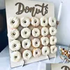 Party Decoration 20/9 Sticks Wood Donut Wall Display Holder Wedding Table Baby Shower Donuts Födelsedagstlevering 200929 Drop Deliver DHGNR