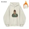 Kvinnors hoodies wywm kawaii grafisk tryckt tröja kvinnor vinter bomullsfleece tröjor damer chic casual lös kvinnlig kläder