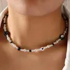 Choker kleurrijke meisjes cool grappige zwart roze dobbelstenen hangketting voor vrouwen geometrische statement ketting sieraden