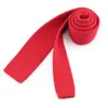 Bow Ties Wool Men's Red Tie Solid Slim Flat For Men Leisure Knitted Necktie Wedding Party Accessories Christmas Gifts Gravata