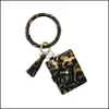Nyckelringar Holder PU Card Bag Wallet Armband Keychain Leather Tassel Pendant Credit Cards Bangle Wristlet Keyrings For Women B331F D DH6ZN