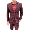 Herrenanzüge, Blazer, gelb gestreift, grau, Herrenanzug, zweiteiliges Set, Hochzeit, Party, modischer Blazer mit Hosen, große Größe 5XL, Schwarz, Rot