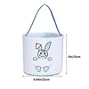 Party Gift Easter Bunny Basket Påsar med handtag som bär gåva handväska ägg jagar godis mellanmål förvaring väska kanin leksaker hink tote för barn fest dekoration 4 färger