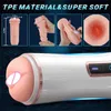 Massagegerät für Erwachsene, automatisches Saugen, Cup für männliche Masturbatoren, 3D-strukturierte Vagina-Muschi-Stroker für Männer, Selbstvergnügen, Sexspielzeug mit 10 Vibrationen