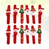 Charm Bracelets Christmas Slap Kids Toy Snap Glow Wristbands Party Favors Wrapsnowman Ring Wristband Gifts Holiday Goodielittle