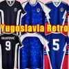 1990 Maillots de football rétro Yougoslavie 1991 1998 Jugoslavija Mijatovic Pancev Mihajlovic Stankovic Jugovic Stojkovic SAVICEVIC maillot de football vintage classique