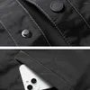 Men's Jackets 2023 Spring Autumn Jacket Men Fashion Casual Print Coat Male Plus Size 5XL Cargo Black Blue