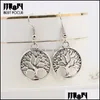 Dangle Lustre Vintage Boucles D'oreilles Personnalité Creux Arbre De Paix Pour Dames Mode Bijoux Sier Plaqué En Gros 50 Goutte Deli Dhi58