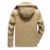 남자 재킷 EST 겨울 재킷 코트 남자 후드 가루 두꺼운 바람 방풍 고품질 면화 남성 군대 녹색 카키