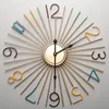 Orologi da parete Orologio creativo di lusso Design moderno Camera da letto Nordic Metallo Silenzioso Soggiorno semplice Reloj De Pared Home Decor 50