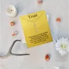 Hanger kettingen vertrouwen kruis religie ketting meisjes vrouwen brief chokers statement card sieraden cadeau sier gouden kleur drop levering dhdav