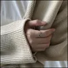 Полоса кольца 100 Реал 925 стерлингов Sier Mobius Open Ring для женщин, Корея, простые неразмерные волны