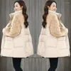 Women's Trench Coats Woman Cotton Padded Fur Parka Female Winter Jacket Thick Warm Parkas Outerwear Ladies Loose Streewear Casual G389