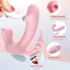 Massaggiatore per adulti 3 IN 1 Succhiare vibratore Mutandine per le donne Ventosa vibrante Stimolatore clitorideo vaginale anale Indossabile Aspirazione orale Giocattoli erotici del sesso