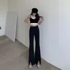 Women's Pants & Capris The Drape Of Tall Waist Design Feeling Suit Casual Dress 2023 Summer Thin Straight Trousers Split