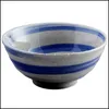 Bowls Japanesestyle Ceramic Noodle Bowl Household Large Size Rice Soup Restaurant Commercial Creative Tablew Drop Delivery Home Gard Dhdxm