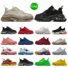 Designer Triple S Men Mulheres Sapatos Casuais Tênis Plataforma preta branca cinza vermelho rosa verde verde clara Oreo treinadores de moda esportiva Tênis Sapato 36-45