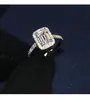 Pierścionki ślubne Srebrny kolor luksusowy Big Big Set for Bridal Women zaręczyny afrykański palec palec świąteczny biżuteria