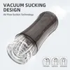Adult massager New Male Masturbator Cup Transparent Silicone Soft Pussy Sex Toys Vibration Blowjob Sucking Machine Vagina Goods For Men