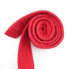 Bow Ties Wool Men's Red Tie Solid Slim Flat For Men Leisure Knitted Necktie Wedding Party Accessories Christmas Gifts Gravata