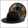 Stingy Brim Chapeaux Léopard Zèbre Fedora Chapeau Feutre Pour Femmes Hommes Fedoras Bk Femme Homme Formelle Top Cap Dames Large Femme Homme Jazz Caps 2 Dhkbn