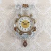 Relógios de parede criativos relógios retrô de estar decoração de decoração musical arte ornamentos nostálgicos pêndulo montado na parede