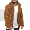 Giacche da uomo Inverno Casual Cappotti di lana Uomo Tinta unita Manica lunga Con cappuccio Moda primaverile Cerniera allentata Cardigan in pile Uomo Streetwear