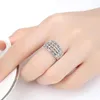 Bröllopsringar Cinily skapade Multicolor Gems Silver Plated Wholesale Sale Fashion for Women Jewelry Gift Ring Storlek 6-9 NJ98