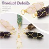 Pendants Natural Healing Crystal Pendant Hexagonal Pointed Wire Wrapped Gemstone Quartz With Tree Life For Necklace Jewelry Making D Amdi7