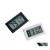 Instruments de température sans fil Mini Digital Lcd Humidimètre Thermomètre Hygromètre Capteur Maison Salon Chambre Mesure À Dhtqq
