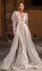 Robe De mariée sirène en dentelle, magnifique, avec des appliques au dos, style Boho, avec traîne à balayage, à lacets