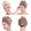 Towel Microfiber Fabric Lady Turban Water Absorption Quick Dry Towels Shower Cap Women Hat Bath Bathroom Supplies 23 60cm