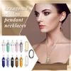 Pendants Yaomiao Crystal Necklaces Natural Stone Chakra Pendant Shape Gem Necklace Quartz Hexagonal Spiritual Healing Gemstones With Am4Ms