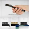 Other Household Sundries 7Inch Mini Cleaning Derusting Industrial Brush Stainless Steel Wire Copper Plating Toothbrush Type Crafts P Otpym