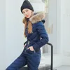 Women's Trench Coats Women's Winter Warm Hooded Jumpsuits Parkas Zipper Overalls Tracksuits One Piece Ski Suit Women Jackets