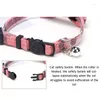 Colliers pour chiens nœud papillon échappée collier de chat nœud papillon boucle de sécurité Plaid noël Chihuahua collier élastique réglable pour chiot