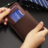 Portefeuilles 2023 Portefeuille en cuir pour hommes à deux volets minces / porte-cartes d'identité et inserts porte-monnaie d'affaires de luxe