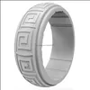 Bandringar Sile Wedding Ring for Men Elegant Affordable 8mm Rubber Womens Engagment Bands Drop Leverans smycken DHOM1